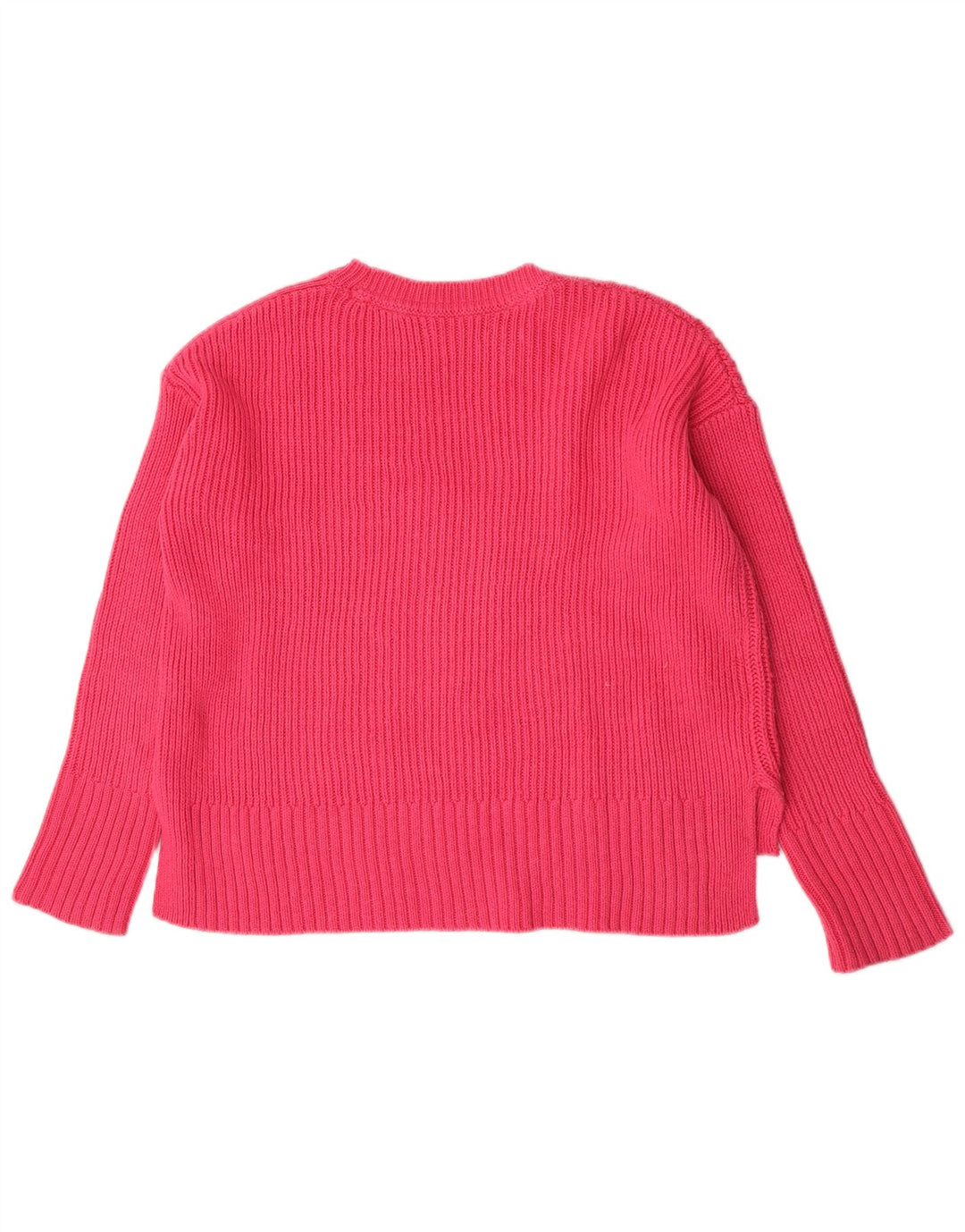 Marks & Spencer Dame Boat Neck Jumper Sweater UK 12 Medium Pink Bomuld