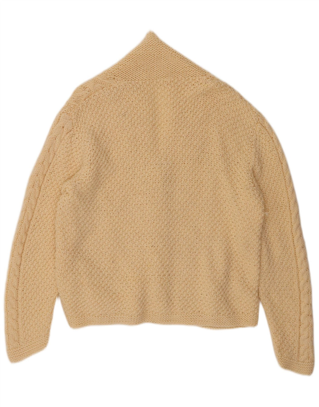 VINTAGE Dame Cardigan Sweater UK 16 Large Beige