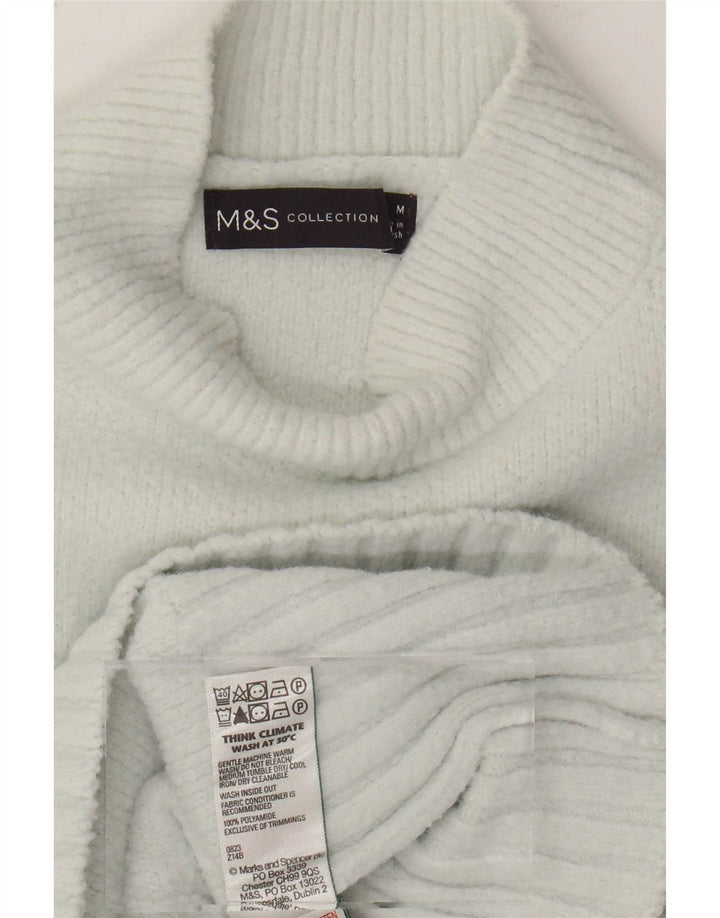 Marks & Spencer Dame Turtle Neck Jumper Sweater UK 14 Medium Blue