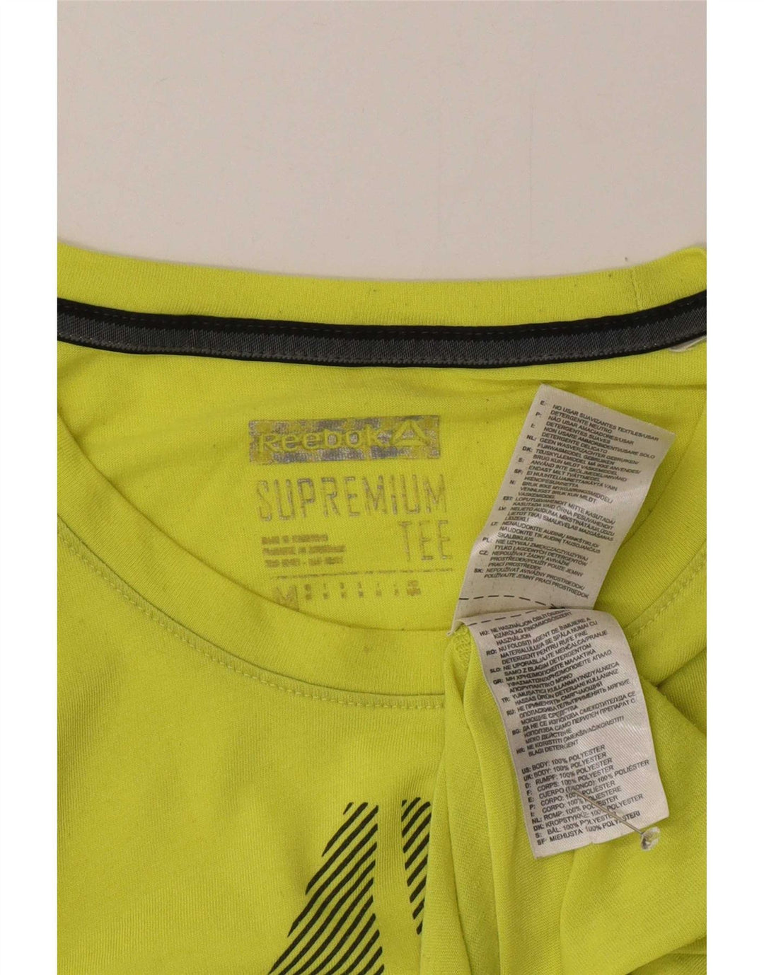 Reebok Herre grafisk T-shirt top mellemgrøn polyester