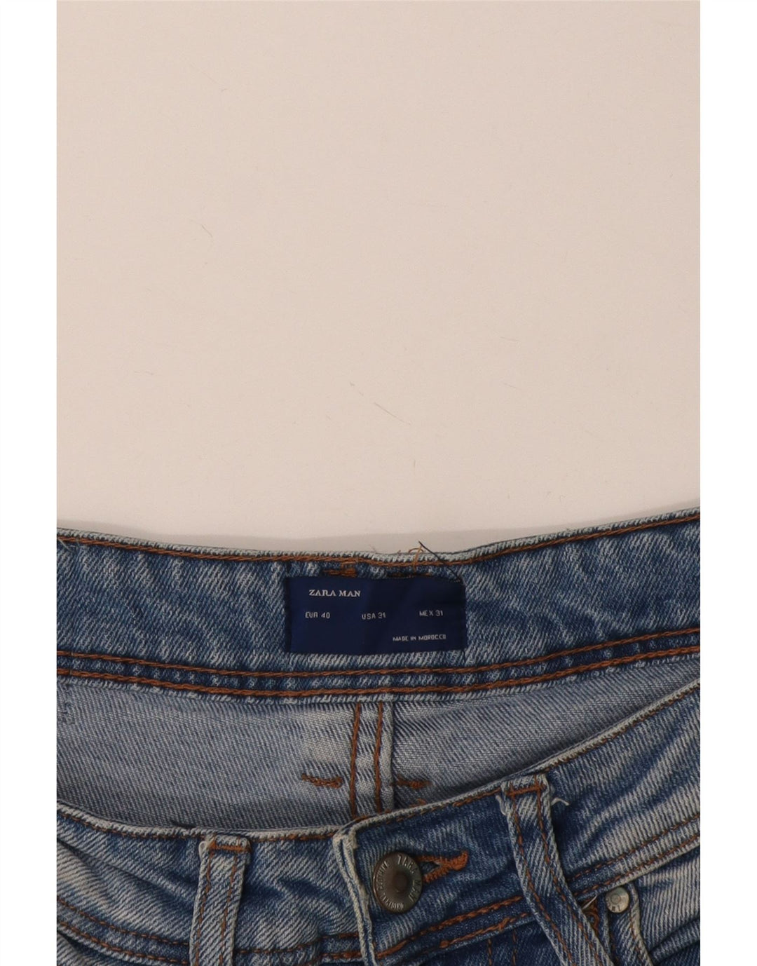 Zara Herre Slim Jeans EU 40 Medium W31 L27 Blå