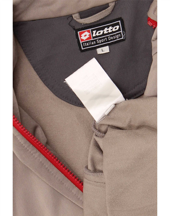 Lotto Herre Regular Fit Træningsdragt Topjakke Stor Grå Polyester Sports