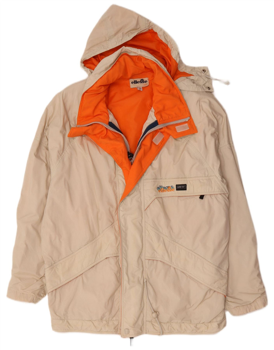 Ellesse Herre Gore-Tex Hætte Oversized Skijakke IT 50 Medium Beige Sports