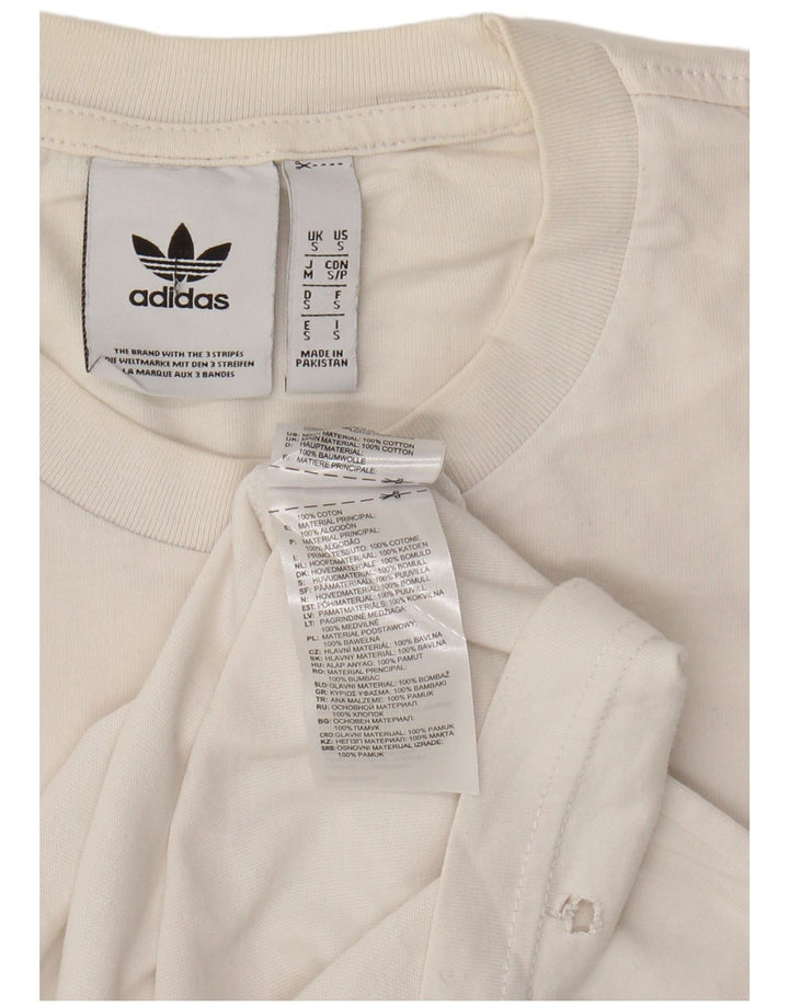 ADIDAS grafisk t-shirt til mænd, lille hvid bomuld