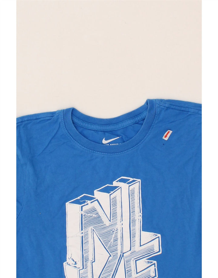 NIKE Mens Athletic Cut Graphic T-Shirt Top Small Blue Vintage Nike and Second-Hand Nike from Messina Hembry 