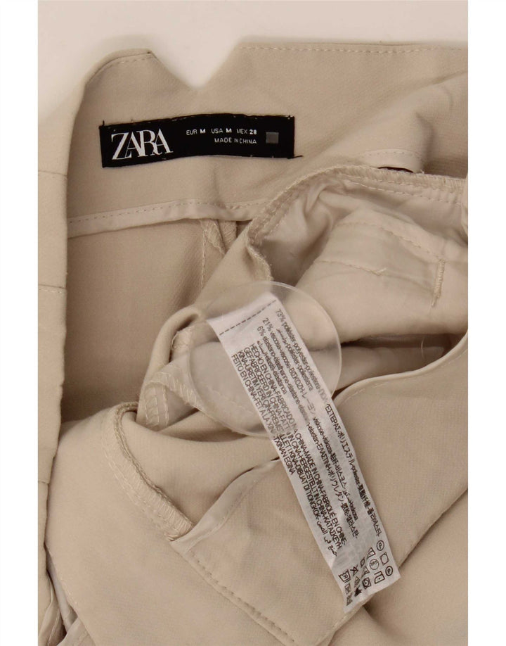 Zara Dame tilspidsede Casual Bukser Medium W28 L26 Beige Polyester