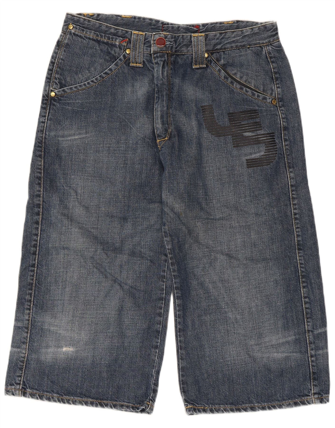 Levi's Herre grafiske denim Bermuda Shorts Medium W32 Blå Bomuld