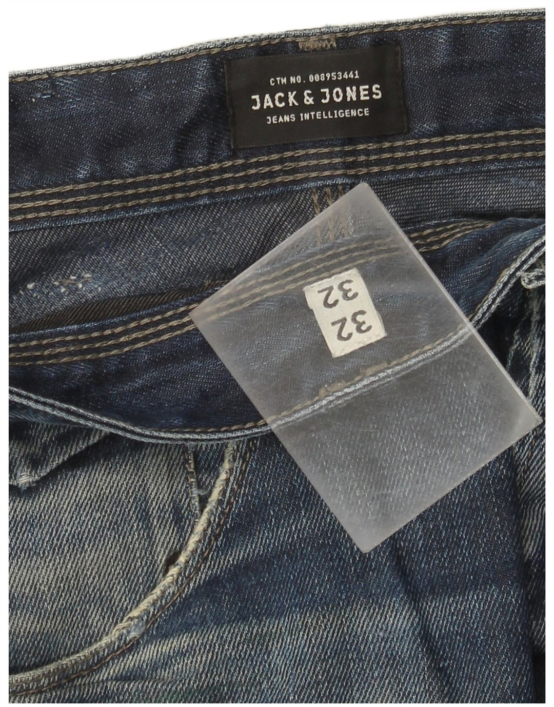 Jack & Jones Straight Jeans til mænd W32 L32 Blå Bomuld