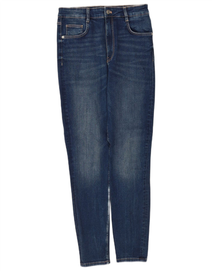 Zara Dame Slim Jeans EU 40 Medium W30 L28 Blå Bomuld