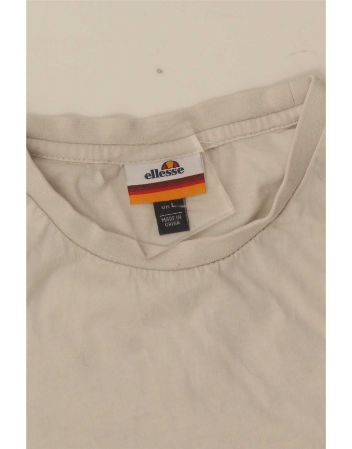 Ellesse Herre Grafisk T-Shirt Top Stor Hvid