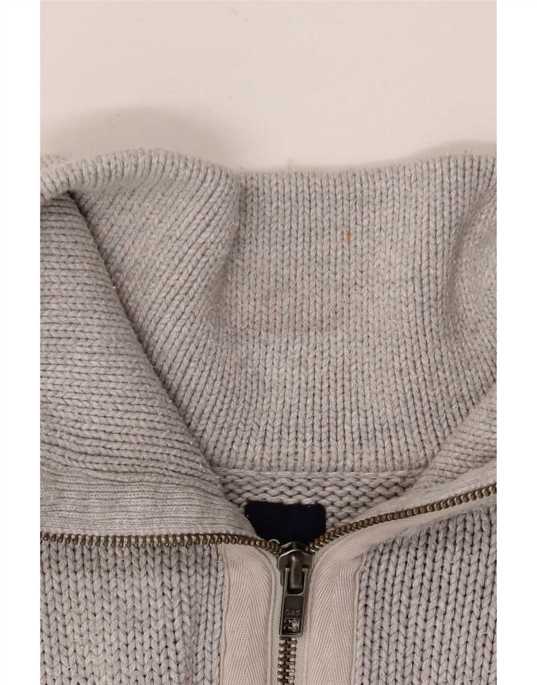 Gap Herre Zip Neck Jumper Sweater XL Grå Bomuld