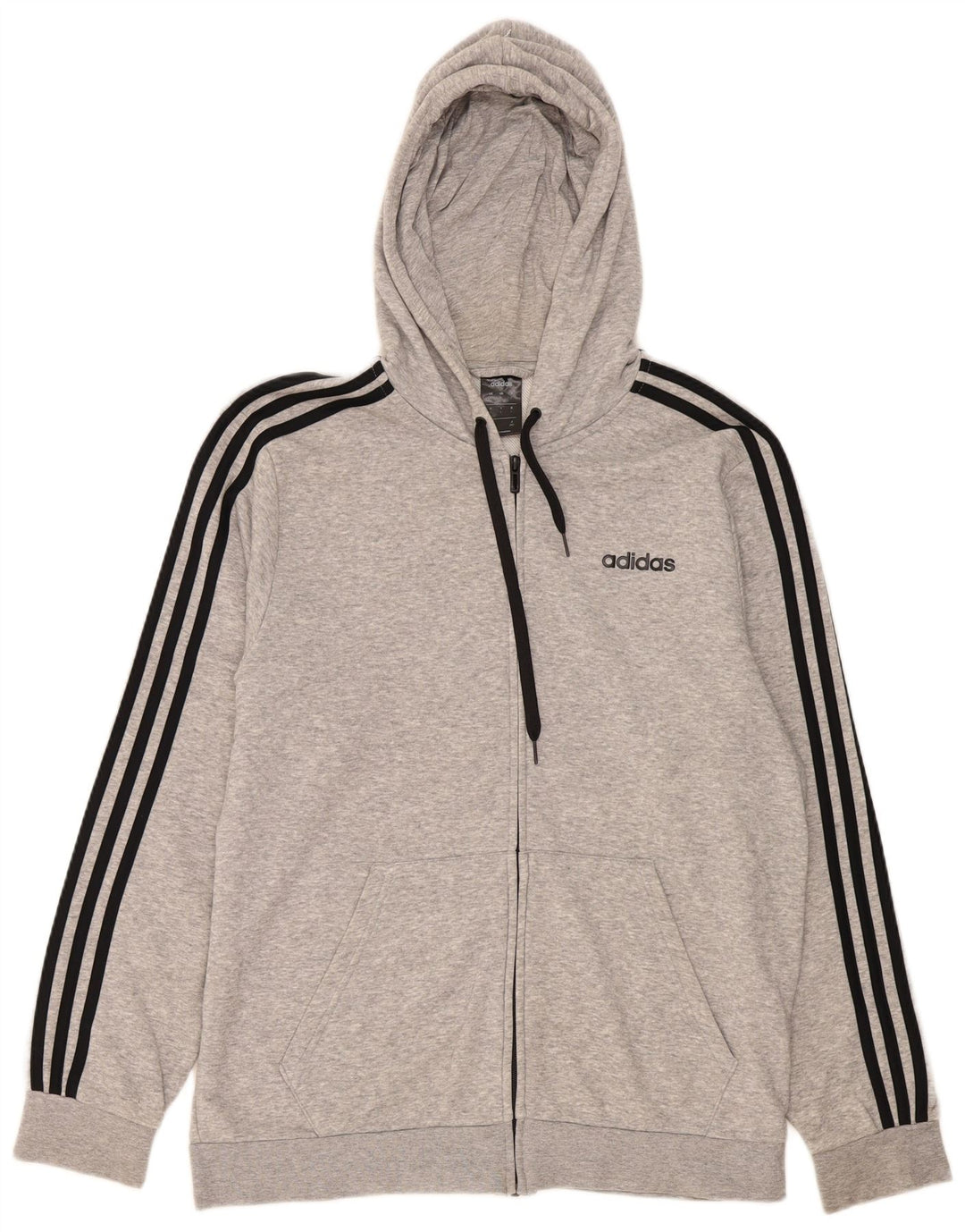 Adidas Hættetrøje med lynlås til mænd Stor Grå Bomuld