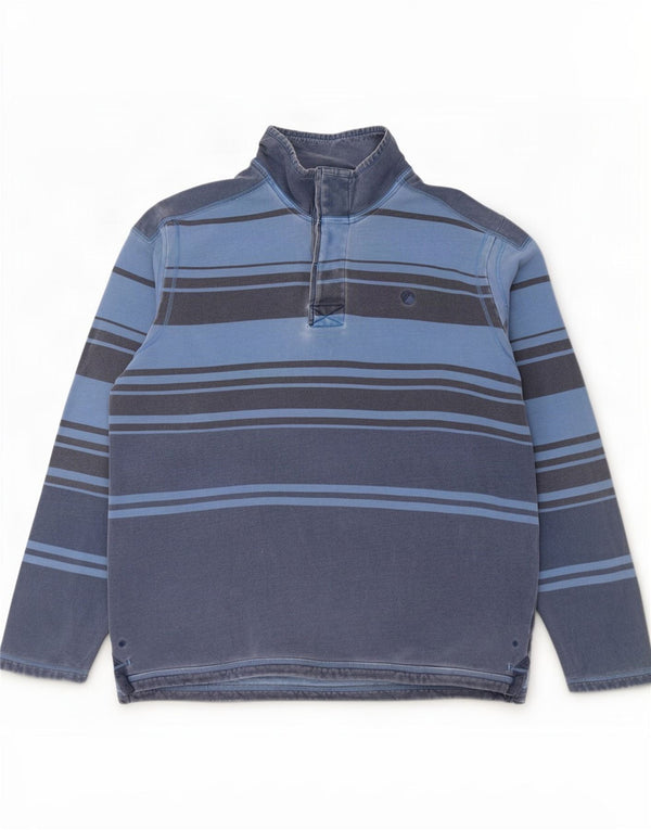 Marks & Spencer Herre North Coast Sweatshirt Jumper Stor Marineblå Stribet