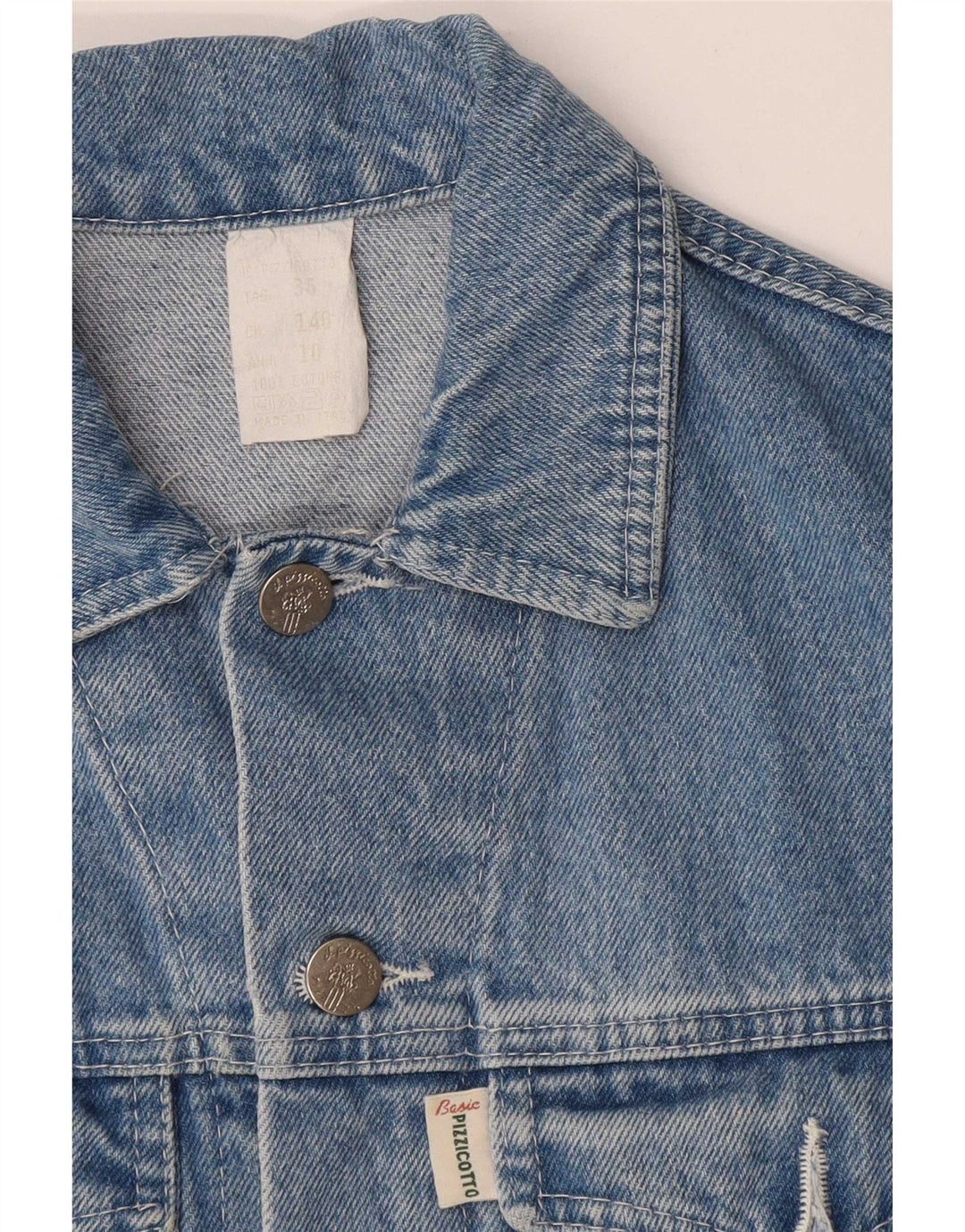 Vintage drenge denim Gilet 10-11 år blå bomuld