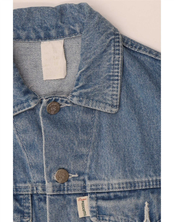 Vintage drenge denim Gilet 10-11 år blå bomuld