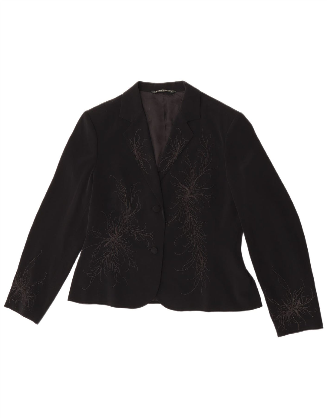 Laura Ashley Dame 1 Knap Blazer Jacket UK 16 Large Black Floral