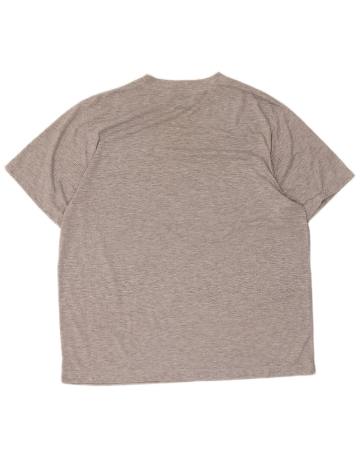 L.L.Bean Herre T-shirt Top Medium Grey Flecked Polyester
