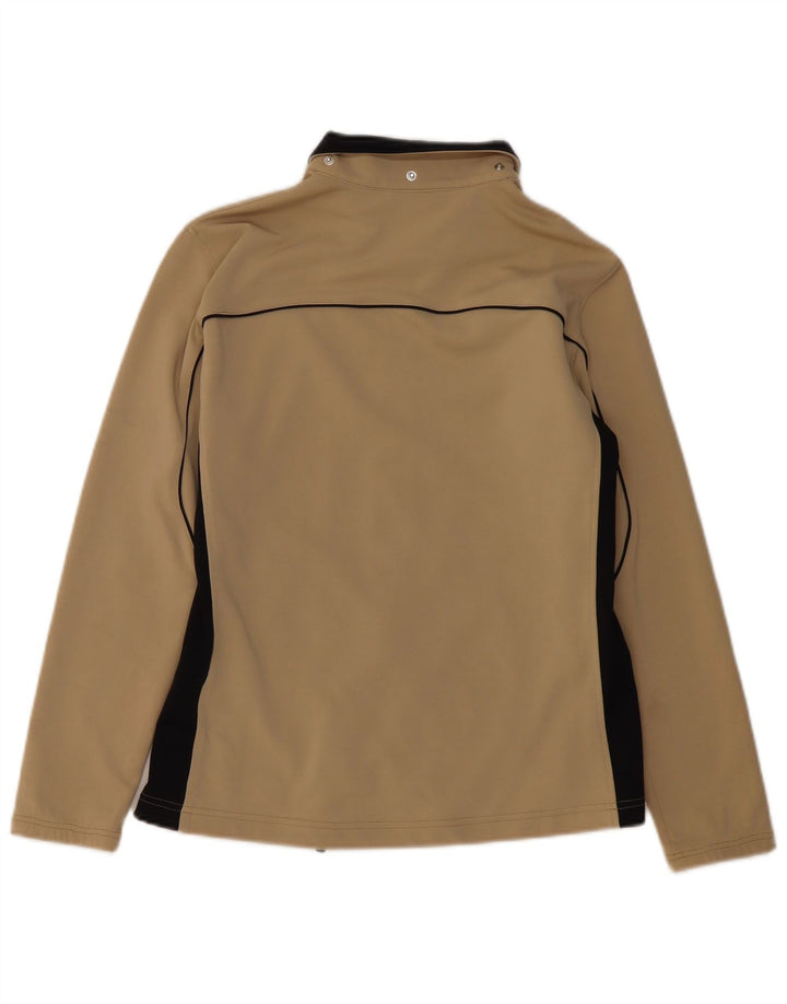 ASICS træningsdragt topjakke til kvinder UK 14 Large Beige Colourblock