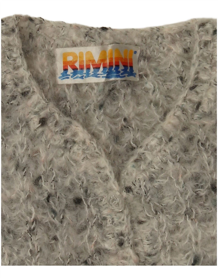 VINTAGE Dame oversized cardigan sweater UK 18 XL Grå Flecked