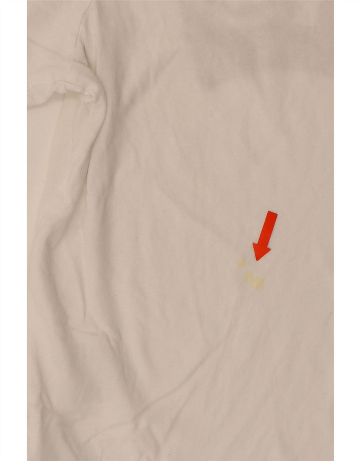 LEVI'S Womens Graphic T-Shirt Top UK 10 Small White Cotton Vintage Levi's and Second-Hand Levi's from Messina Hembry 