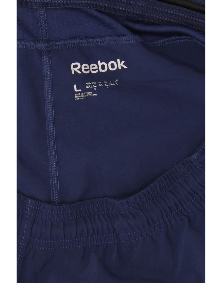 REEBOK Sportsshorts til mænd Large Navy Blue Polyester