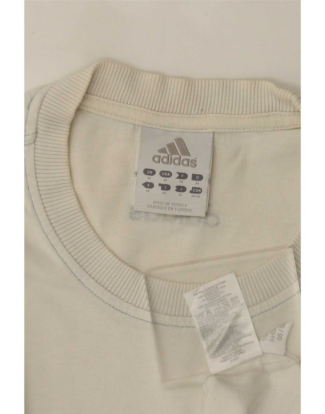 Adidas Grafisk T-shirt top til mænd Medium hvid bomuld