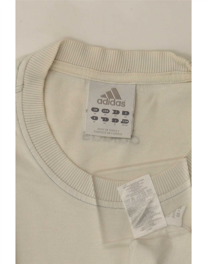 Adidas Grafisk T-shirt top til mænd Medium hvid bomuld