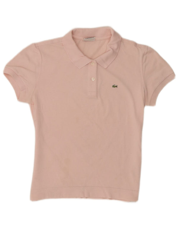 Lacoste Dame Polo Shirt Størrelse 42 Large Pink Bomuld