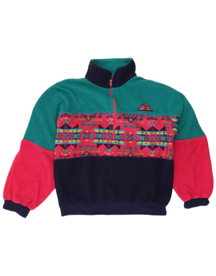 Aesse Herre Polartec Fleece Jumper med lynlås Medium Flerfarvet Geometrisk