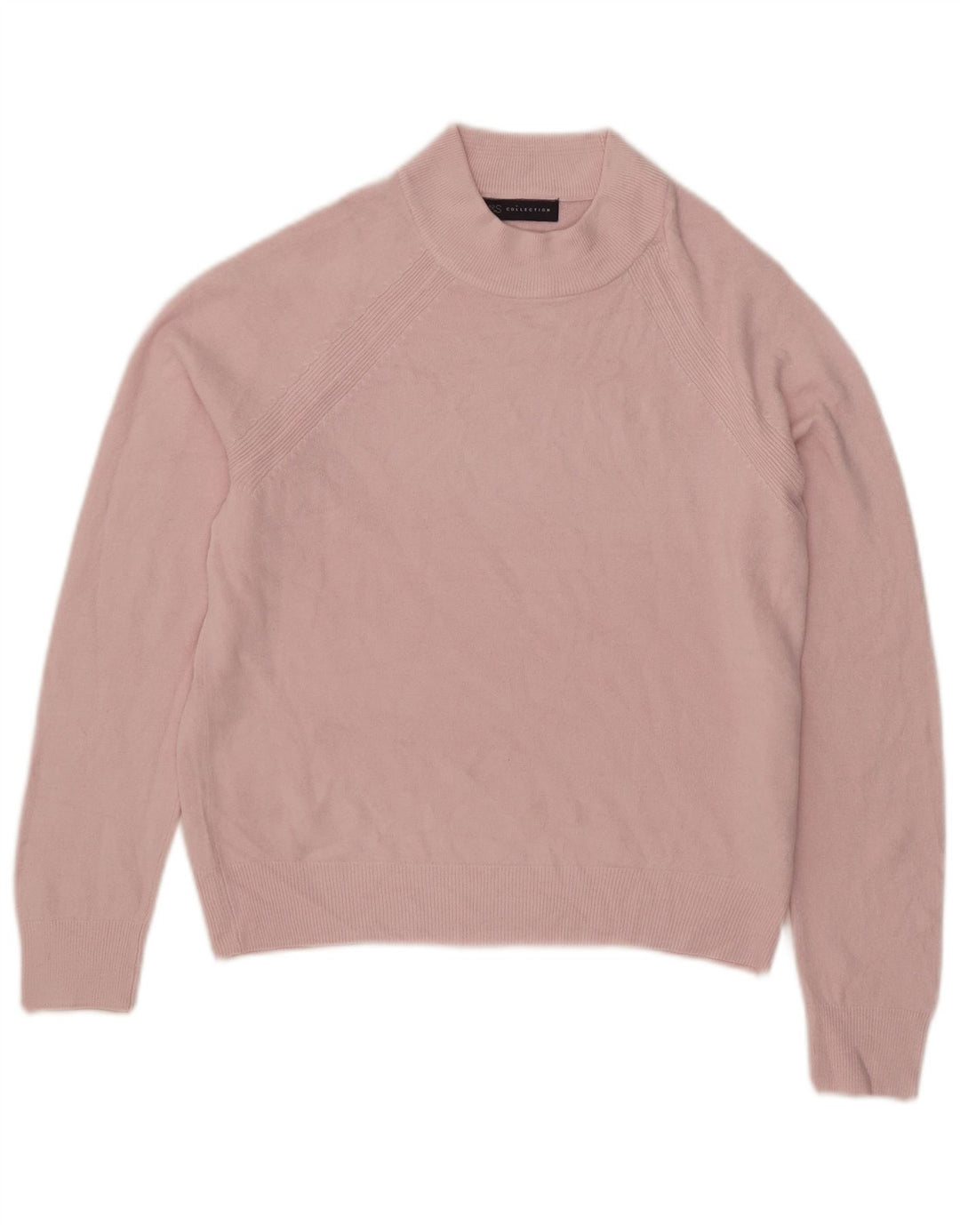 Marks & Spencer Dame Crop Turtle Neck Jumper Sweater UK 8 Small Pink