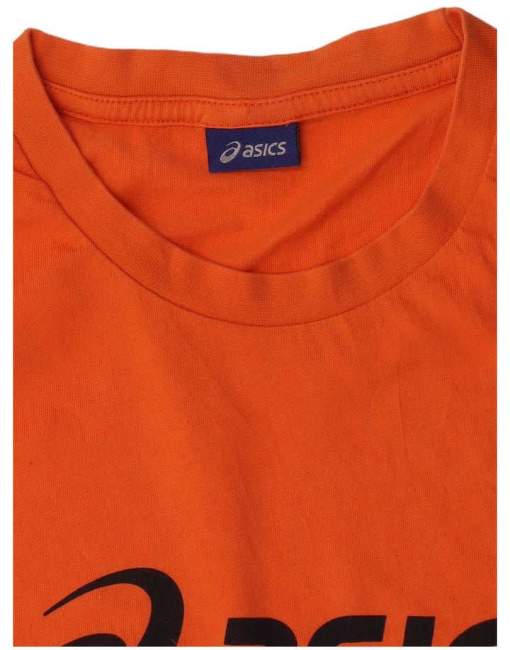 Asics Herre Grafisk T-Shirt Top XL Orange Bomuld