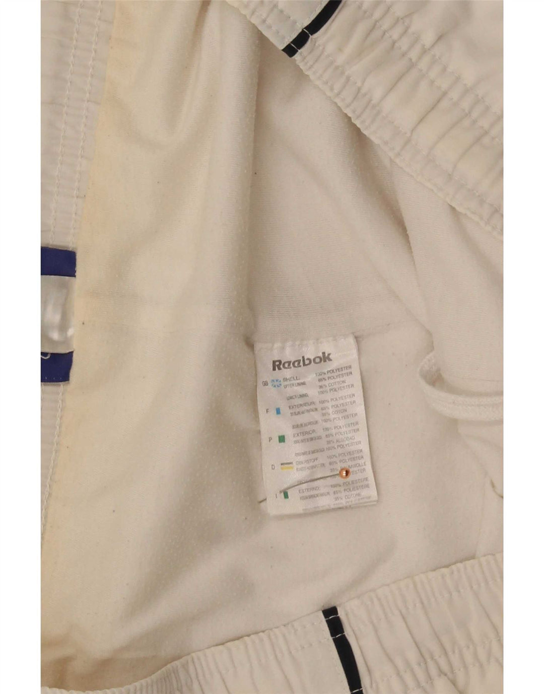Reebok Herre Bermuda Sport Shorts Små hvide polyester