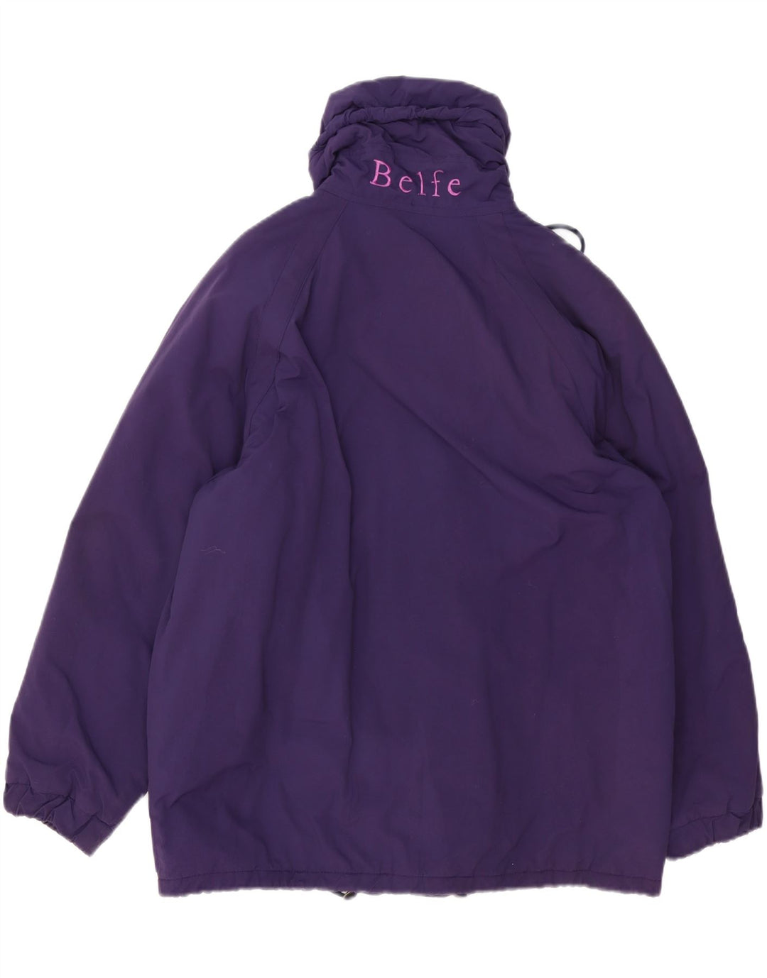 BELFE Womens Oversized Graphic Padded Jacket IT 44 Medium Purple Nylon