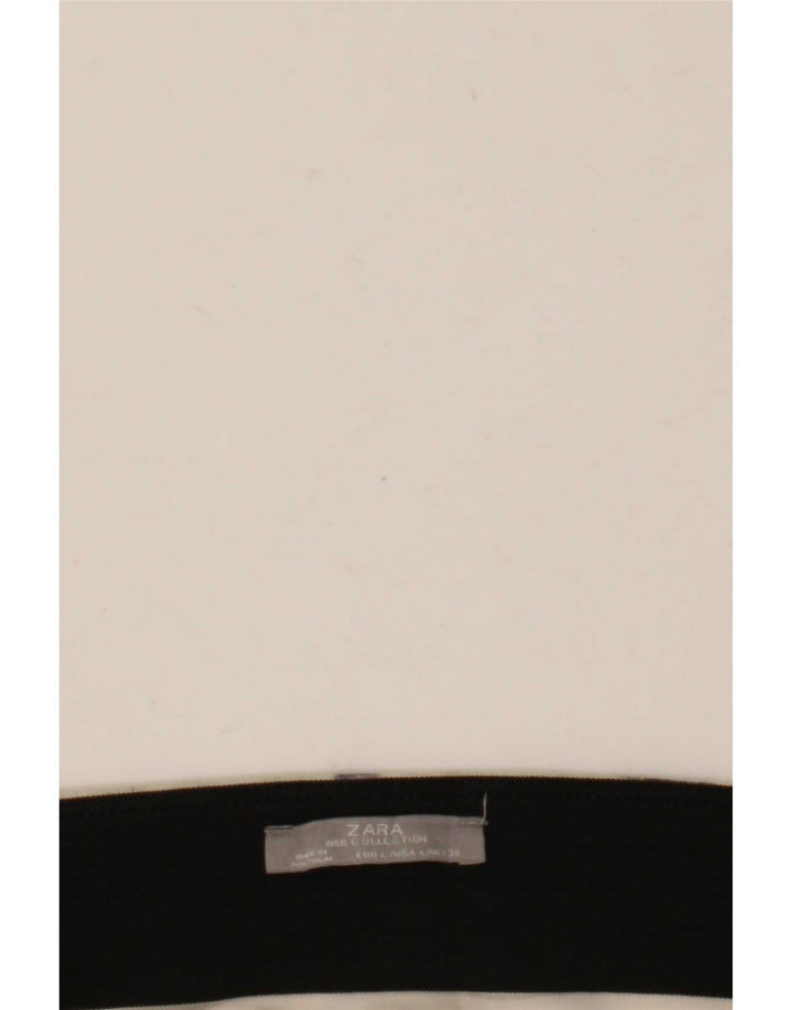 Zara kvinders abstrakt mønster mini nederdel Large W30 Beige