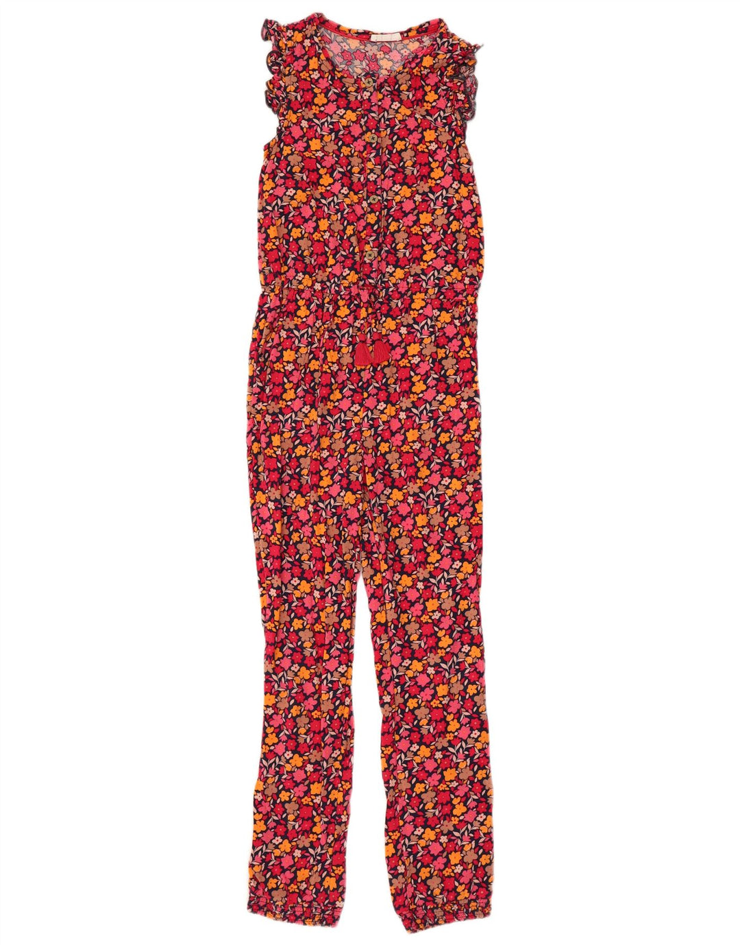 FAT FACE Pige Jumpsuit 10-11 år Flerfarvet blomsterviscose