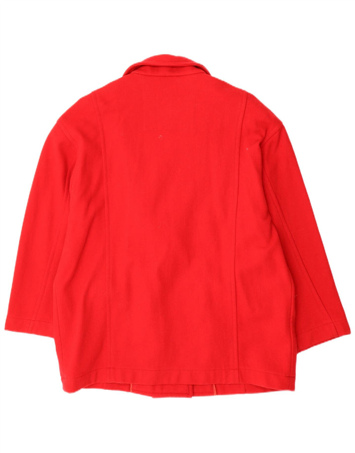 Penny Black Womens Oversized Double Breasted Coat UK 12 Medium Red Wool