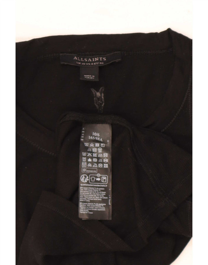 All Saints Damevest Top UK 10 Small Black Lyocell