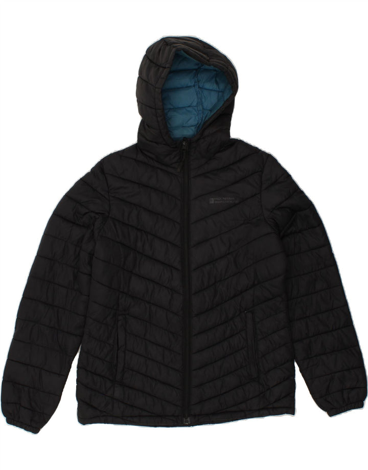 MOUNTAIN WAREHOUSE Womens Hooded Padded Jacket UK 10 Small Black Polyester Vintage Mountain Warehouse and Second-Hand Mountain Warehouse from Messina Hembry 