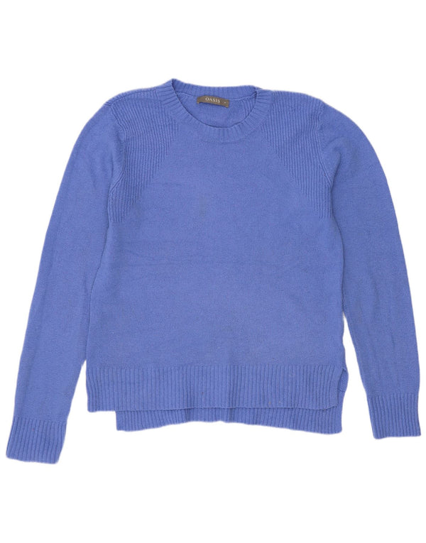 Oasis Dame sweater med rund hals DK 14 Medium Blue Polyester