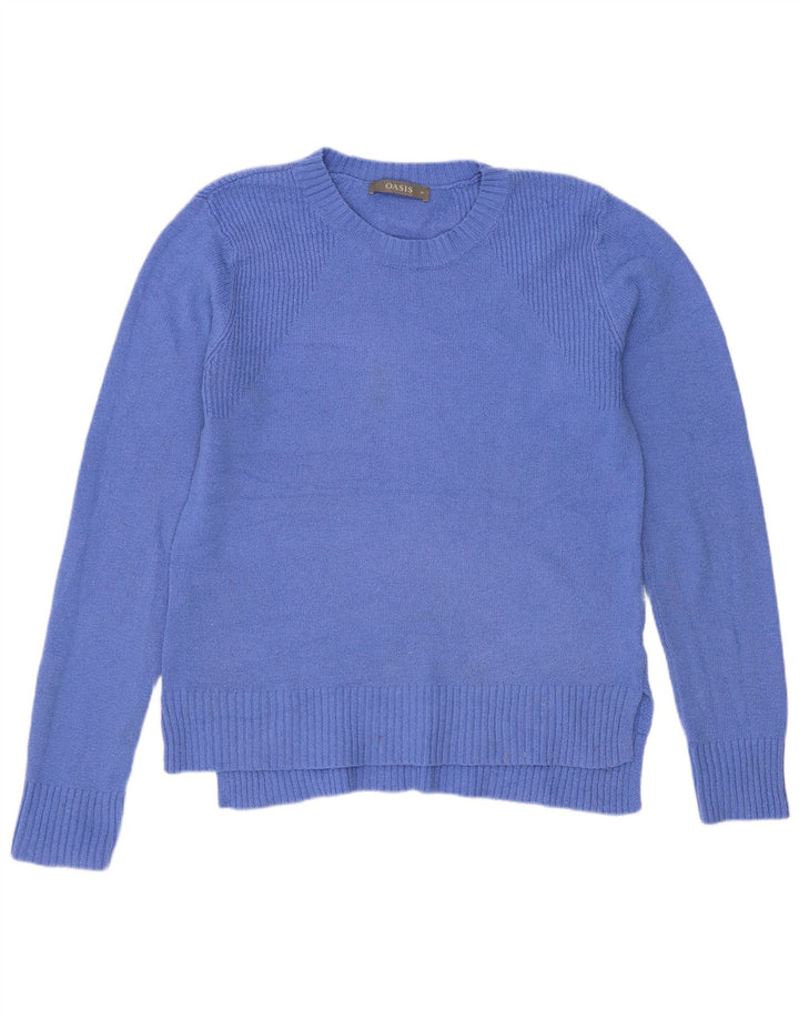 Oasis Dame sweater med rund hals DK 14 Medium Blue Polyester