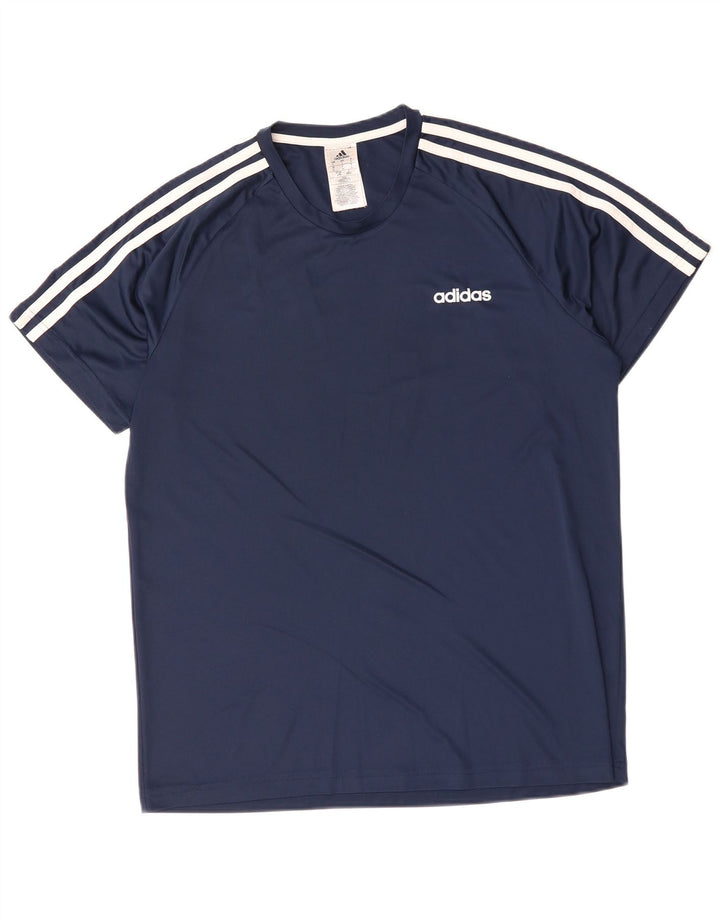 Adidas Herre Aeroready T-Shirt Top Stor Marineblå Polyester