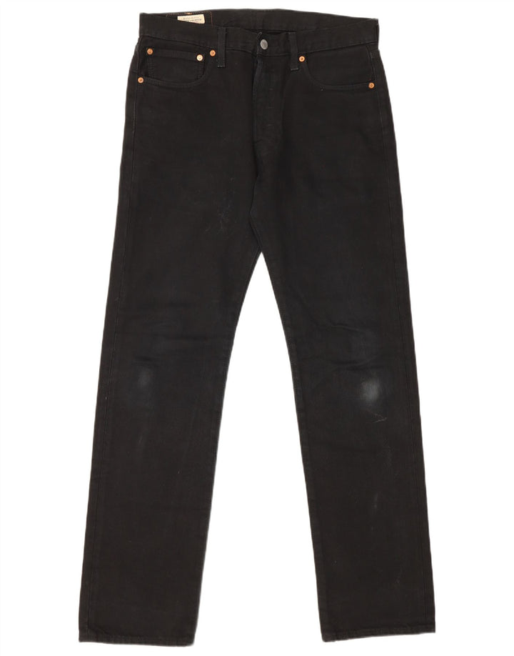 Levi's Herre 501 lige jeans W31 L32 sort bomuld