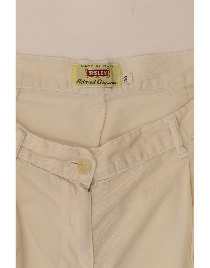 SISLEY Womens Chino Shorts W30 Medium White Vintage Sisley and Second-Hand Sisley from Messina Hembry 