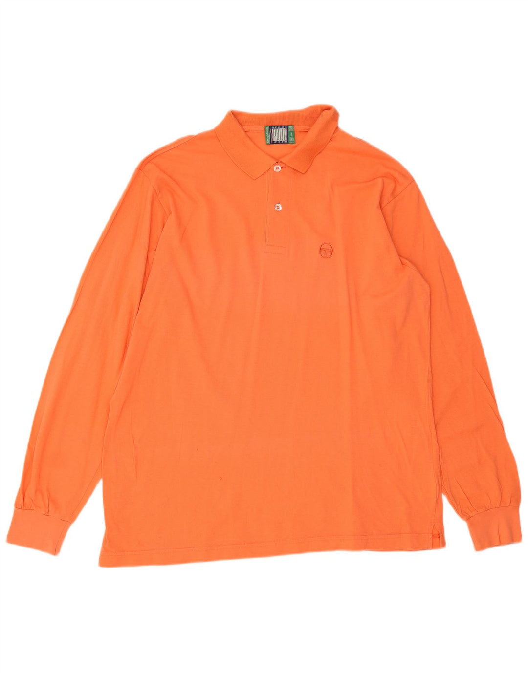 Sergio Tacchini Langærmet herre poloshirt Stor orange bomuld