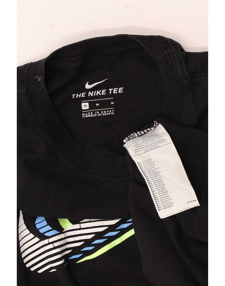Nike Herre grafisk T-shirt Top Medium Sort Bomuld