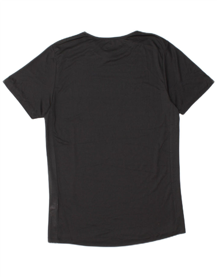Umbro Herre T-Shirt Top Lille Sort Stribet Polyester