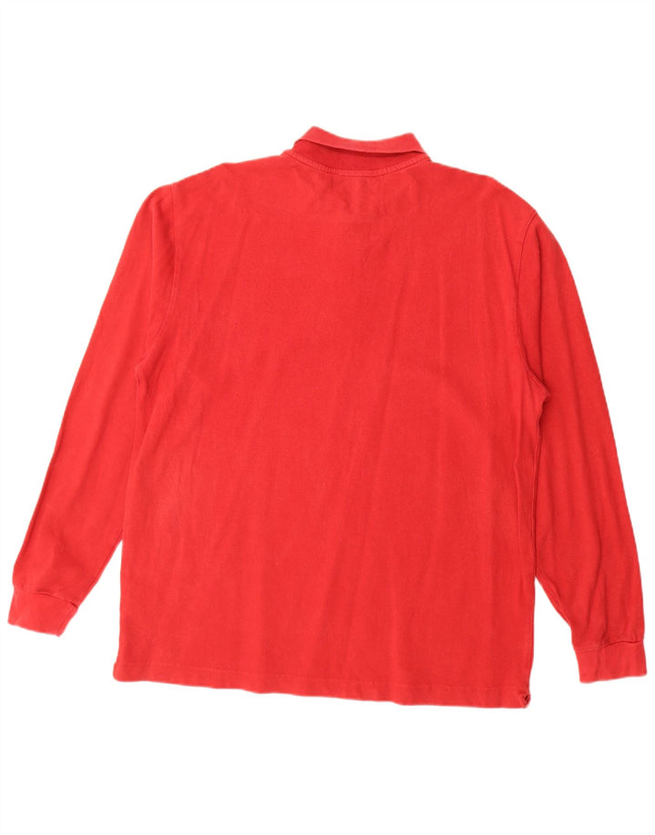 Kappa Langærmet Polo Shirt til mænd Stor rød bomuld