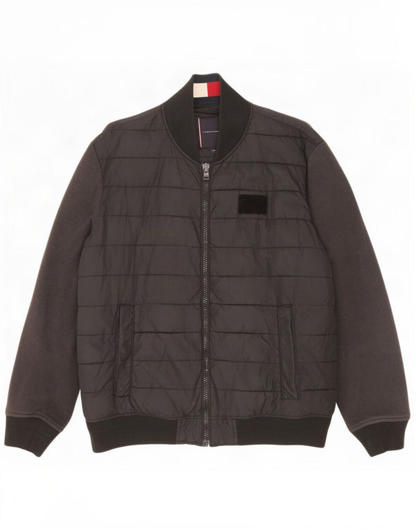 Tommy Hilfiger Herre Polstret Jakke UK 44 2XL Sort Polyamid
