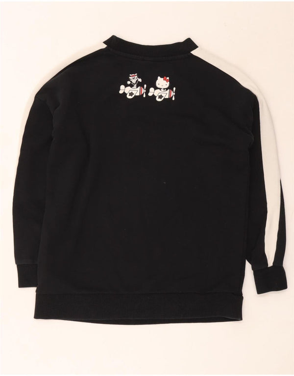 Puma Girls Hello Kitty Grafisk Sweatshirt Jumper 13-14 år XS Sort