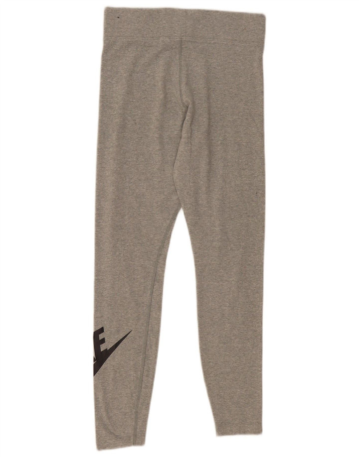 Nike Dame Leggings UK 12 Medium Grey Bomuld